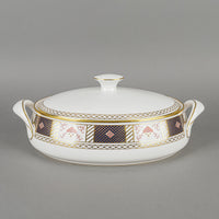 ROYAL CROWN DERBY Derby Border A1253 Oval Covered Serving Bowl