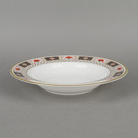 ROYAL CROWN DERBY Derby Border A1253 Soup Plates Set Of 12