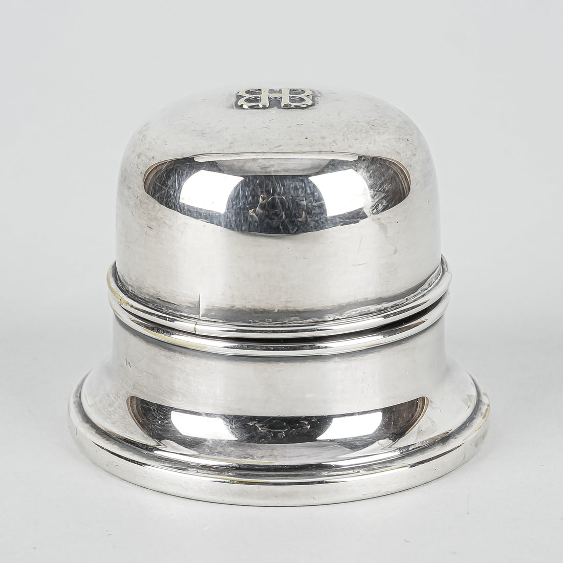 BIRKS Regency Silverplate "BB" Domed Ring Box