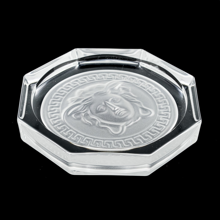 VERSACE Rosenthal メデューサ クリスタル ROSENTHAL VERSACE Medusa Lumiere Clear Coaster - Around The Block