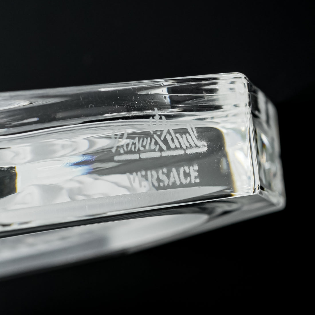 ROSENTHAL VERSACE Medusa Lumiere Clear Coaster