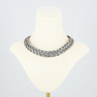Vintage 835 Silver Scandinavian Woven/Braided Collar Necklace