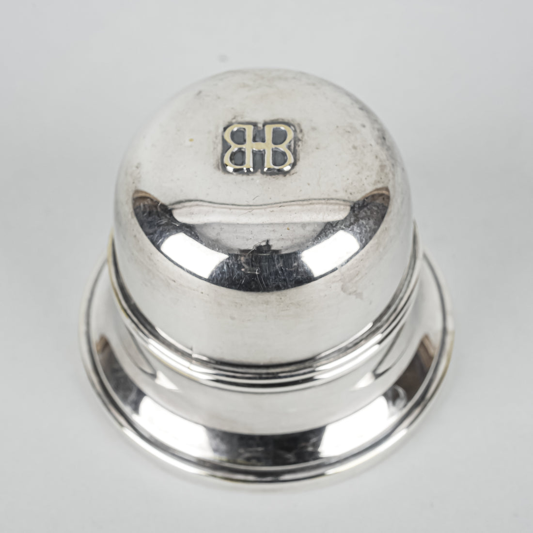 BIRKS Regency Silverplate "BB" Domed Ring Box