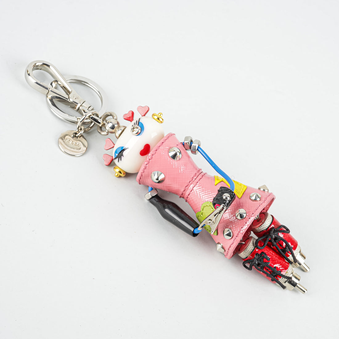 PRADA Pink Nancy Robot Bag Charm Keychain