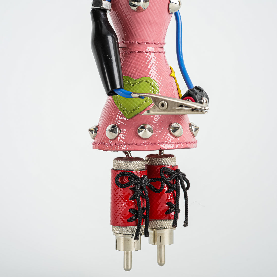 PRADA Pink Nancy Robot Bag Charm Keychain