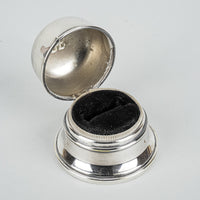 BIRKS Regency Silverplate "BB" Domed Ring Box