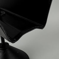 PORADA ARRETI Black Steel & Leather Magazine Rack