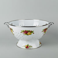 ROYAL ALBERT Old Country Roses Enamel Metal Colander