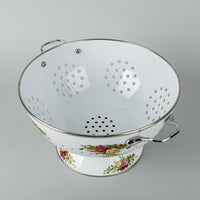 ROYAL ALBERT Old Country Roses Enamel Metal Colander