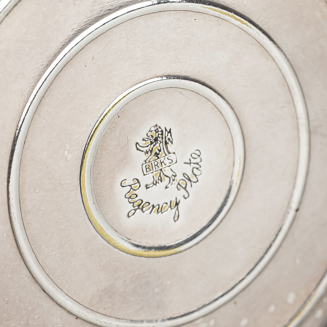 BIRKS Regency Silverplate "BB" Domed Ring Box