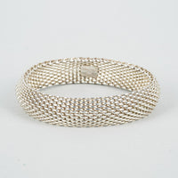TIFFANY & CO Sterling Silver Weave Somerset 15mm Bracelet