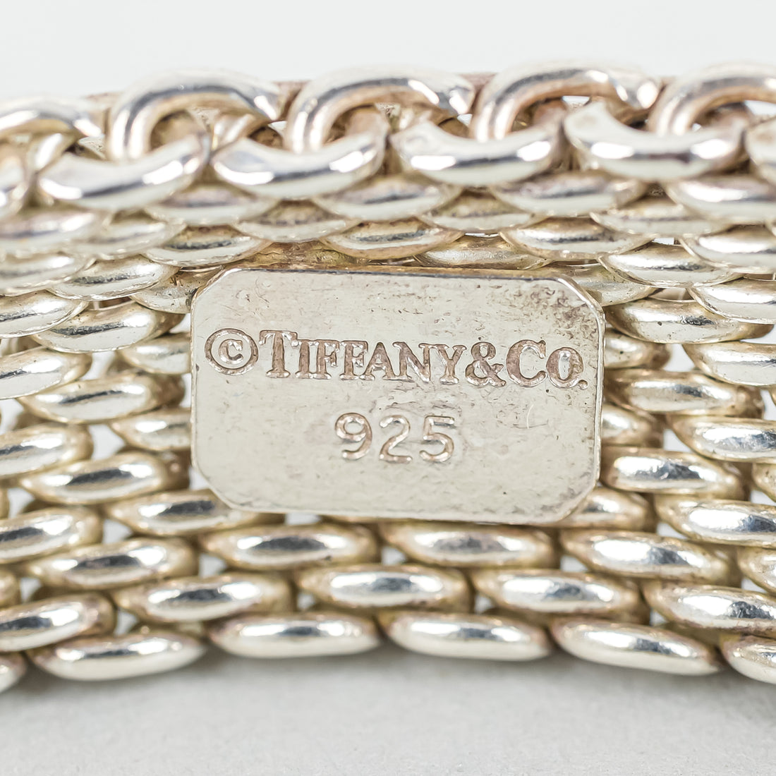 TIFFANY & CO Sterling Silver Weave Somerset 15mm Bracelet