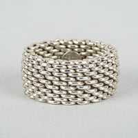 TIFFANY & CO  Sterling Silver Somerset 10mm Mesh Ring