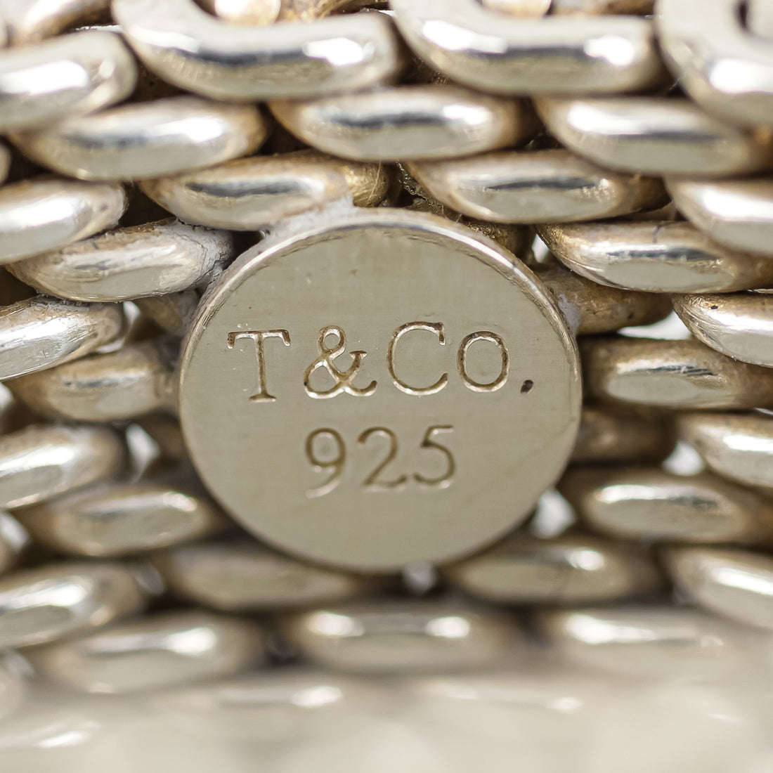 TIFFANY & CO  Sterling Silver Somerset 10mm Mesh Ring