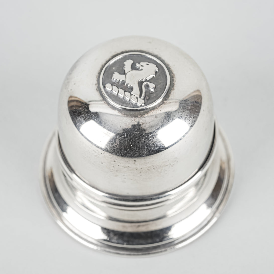 BIRKS Regency Silverplate "Lion" Domed Ring Box