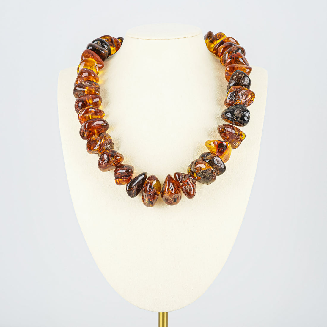 Vintage Graduated Baltic Amber Large Bead Necklace