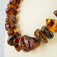 Vintage Graduated Baltic Amber Large Bead Necklace