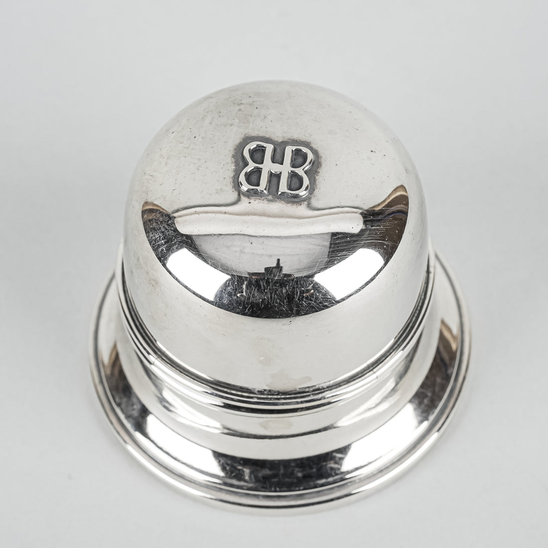 BIRKS Regency Silverplate "BB" Domed Ring Box