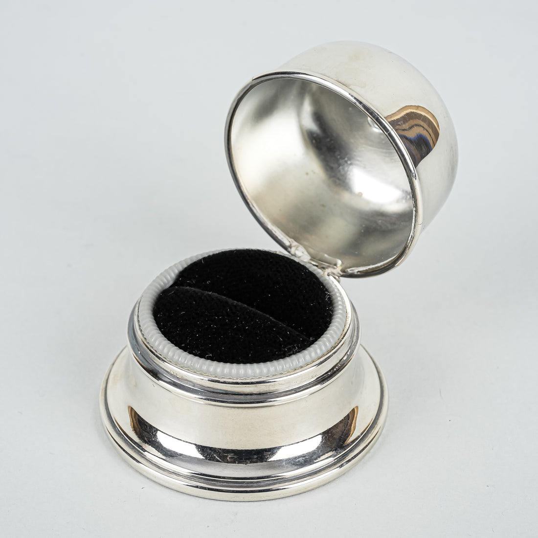 BIRKS Regency Silverplate "BB" Domed Ring Box