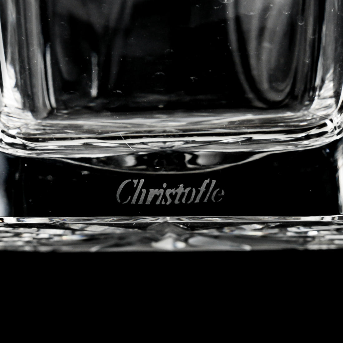CHRISTOFLE Crystal Spirit Decanter With Silverplate Collar And Stopper