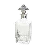 CHRISTOFLE Crystal Spirit Decanter With Silverplate Collar And Stopper
