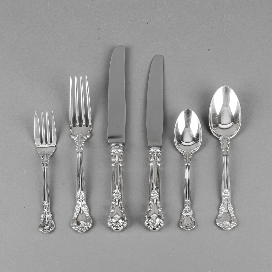 BIRKS Chantilly Sterling Flatware 8 Place Settings Plus Extras