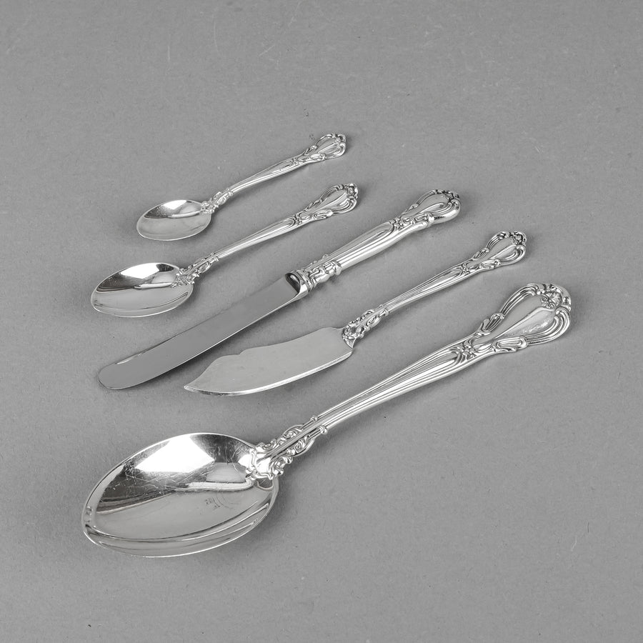 BIRKS Chantilly Sterling Flatware 8 Place Settings Plus Extras