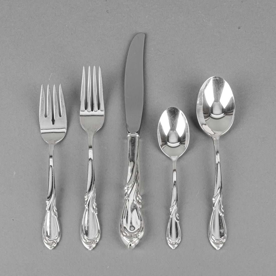 INTERNATIONAL SILVER Rhapsody Sterling Flatware 8 Place Settings Plus Extras