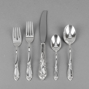 INTERNATIONAL SILVER Rhapsody Sterling Flatware 8 Place Settings Plus Extras