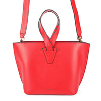 VERSACE Virtus Bucket Bag Medium- Red Leather