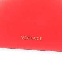 VERSACE Virtus Bucket Bag Medium- Red Leather