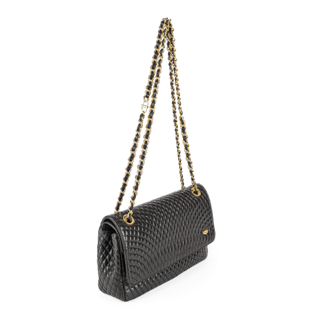 BALLY Black Quilted Leather Shoulder Bag