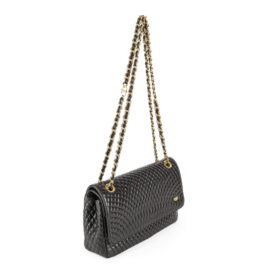 BALLY Black Quilted Leather Shoulder Bag