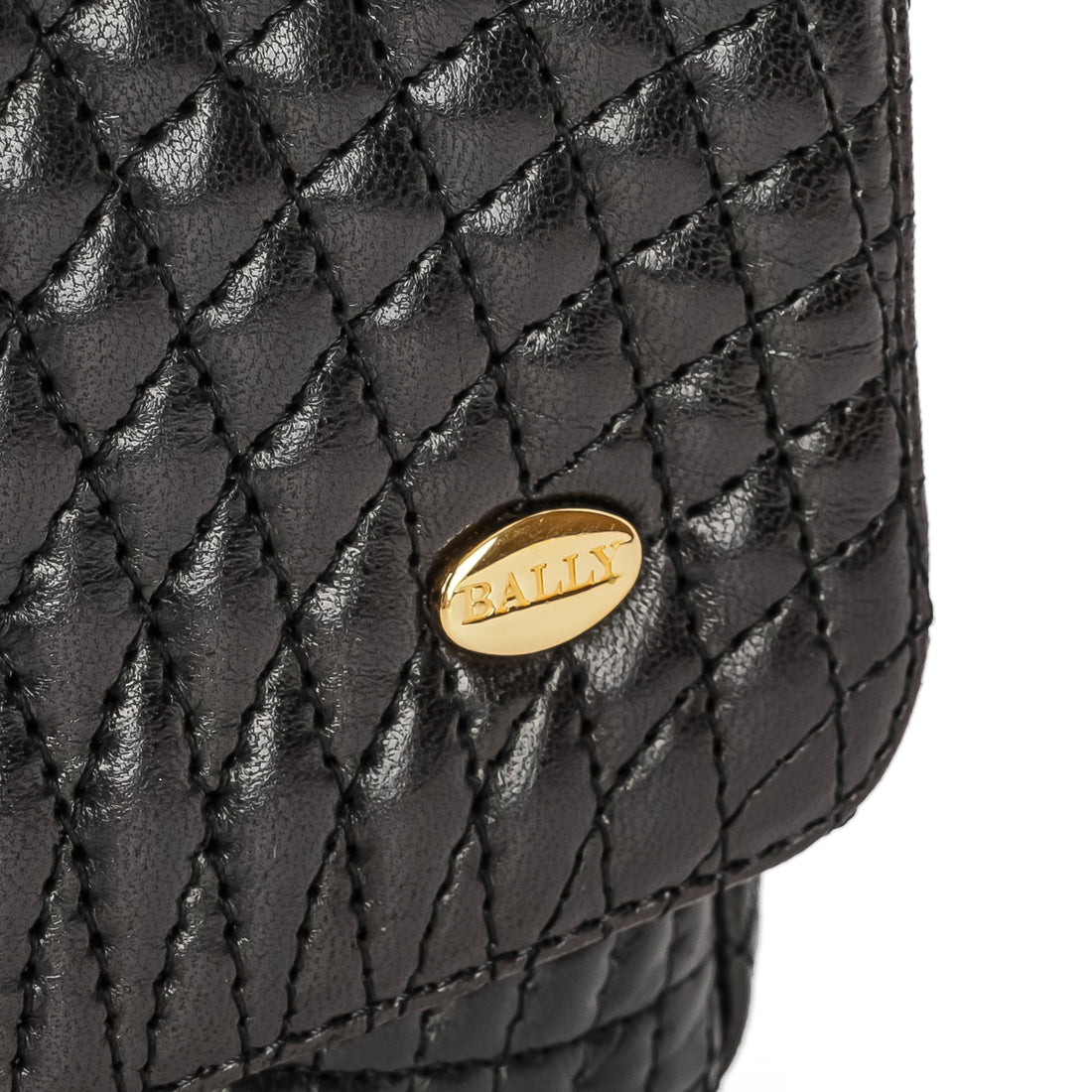 BALLY Black Quilted Leather Shoulder Bag