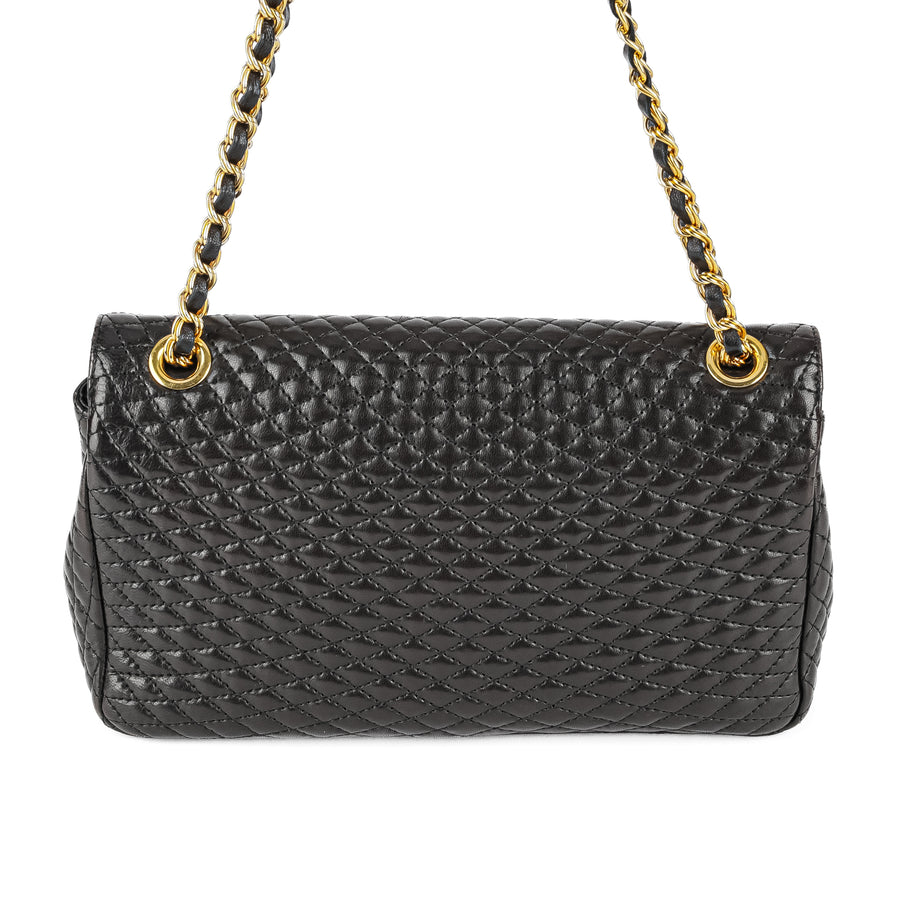 BALLY Black Quilted Leather Shoulder Bag