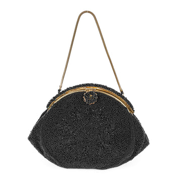 HENRY MORGAN Vintage Black Beaded Evening Bag