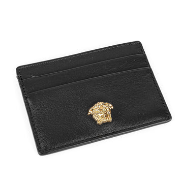 VERSACE La Medusa Cardholder - Black Leather