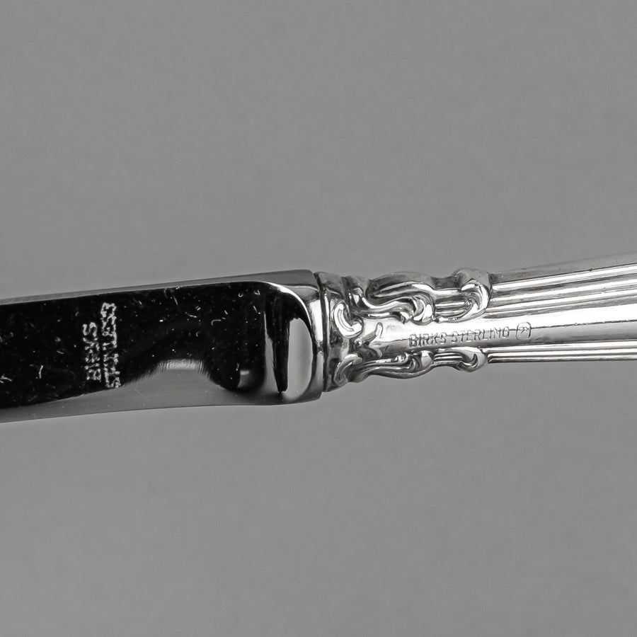BIRKS Chantilly Sterling Handle Stainless Steel Butter Knives Set of 4
