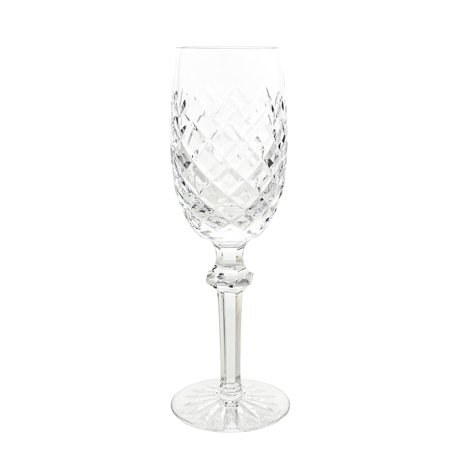 WATERFORD Powerscourt Cut Crystal Champagne Flutes Set Of 2