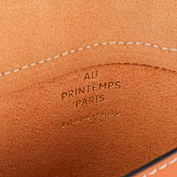 AU PRINTEMPS PARIS Orange Leather Envelope Chain bag