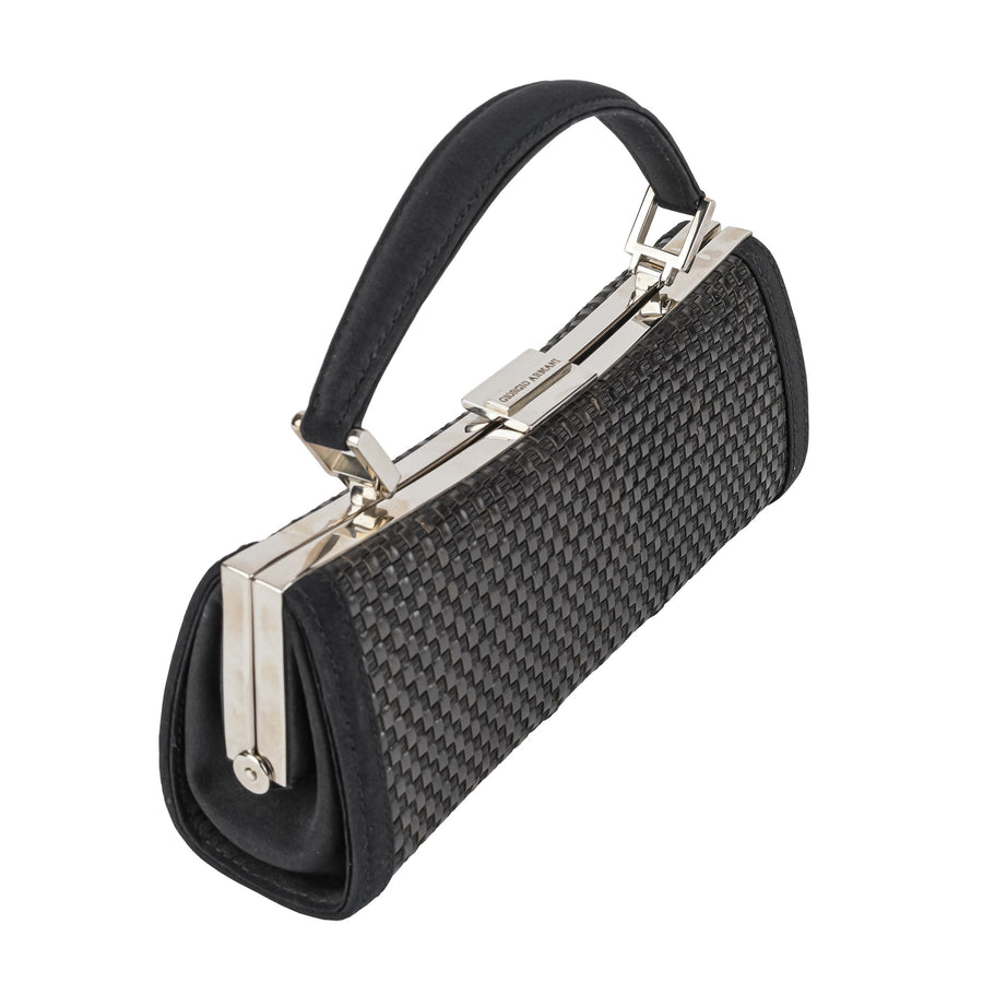 GIORGIO ARMANI Evening Bag - Black Basketweave