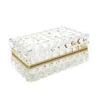 Cut Crystal Casket With Brass Mounts