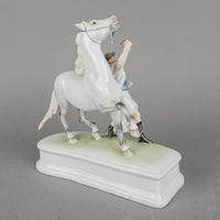 HEREND Figurine Horse With Trainer Traditional