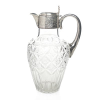 Wm DEVENPORT Sterling Top Cut Crystal Claret Jug