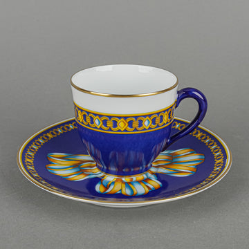 HERMES Cocarde De Soie Demitasse & Saucer
