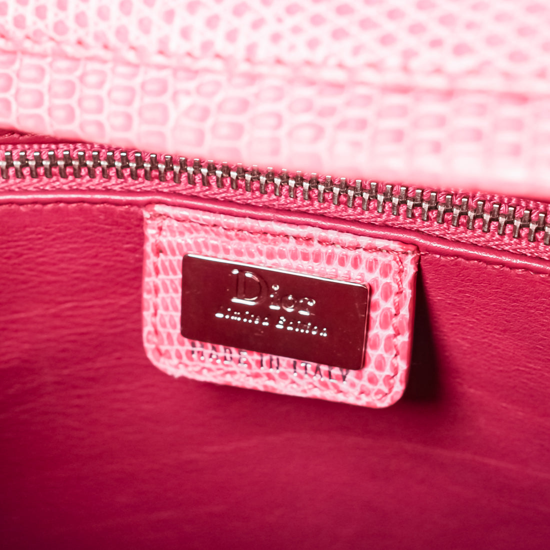 CHRISTIAN DIOR Lady Dior Bag - Pink Lizard
