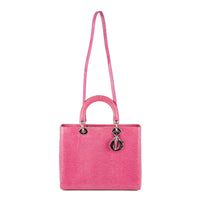 CHRISTIAN DIOR Lady Dior Bag - Pink Lizard