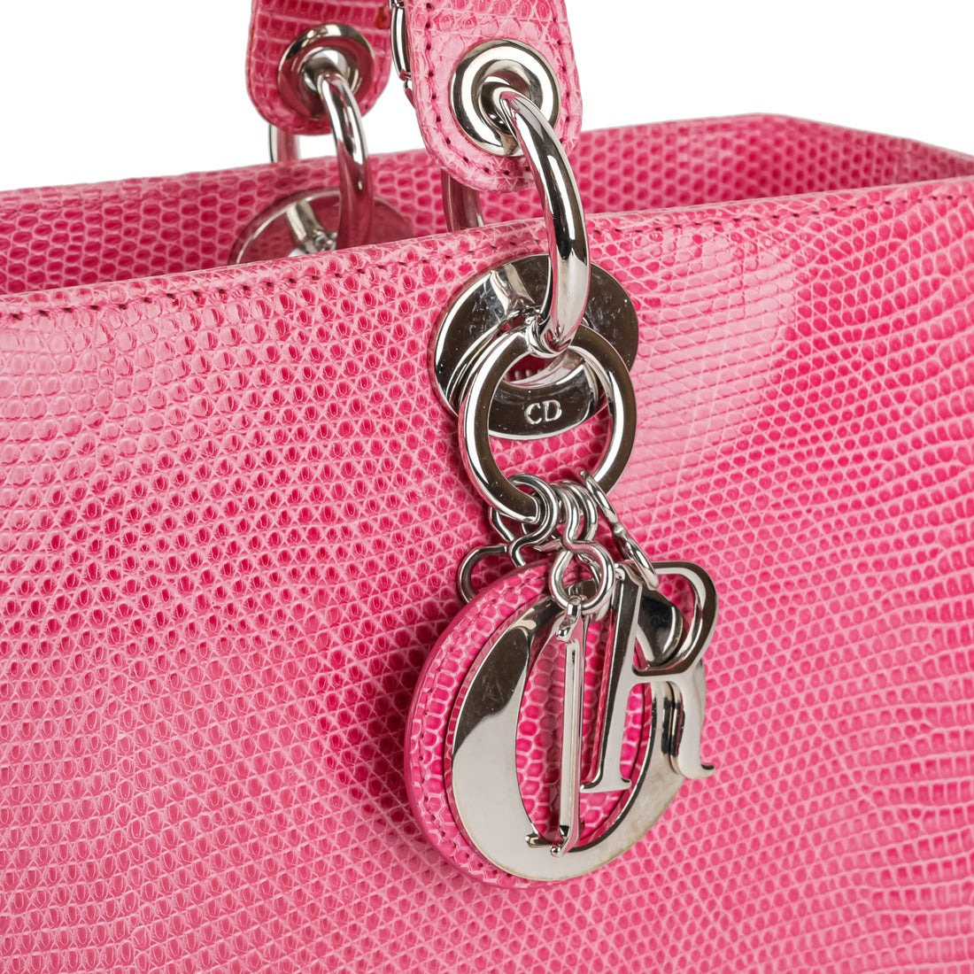 CHRISTIAN DIOR Lady Dior Bag - Pink Lizard