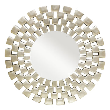 REN WIL Silver Finish Round Mirror