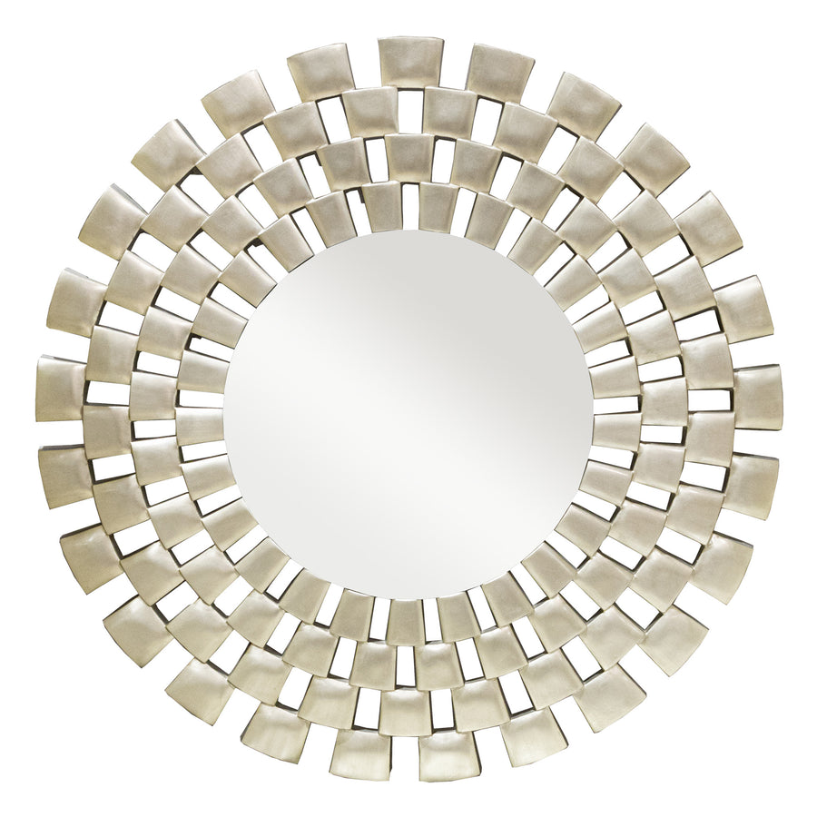 REN WIL Silver Finish Round Mirror